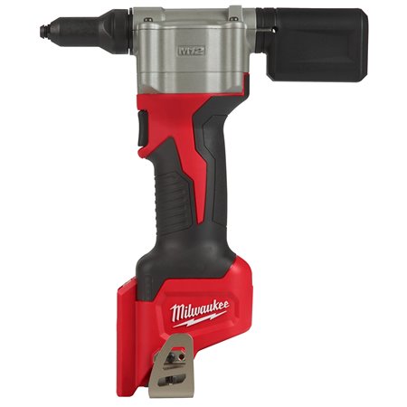 Remachadora subcompacta M12™, capacidad máxima remache 2,4-4,8mm INOX, fuerza de tracción 9000N, carrera 20,32mm. Incluye 4 boqu