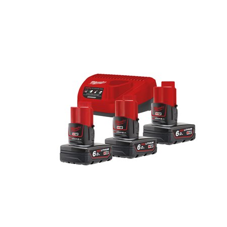 Kit 3 baterías M12B6 + cargador C12C