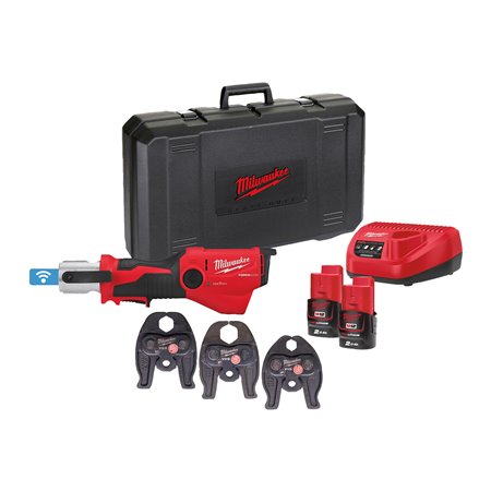 Prensadora hidráulica subcompacta M12™ ONE-KEY™ FORCE LOGIC™, fuerza de prensado 19kN, 40.000 ciclos de prensado entre mantenimi