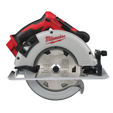 Sierra circular para madera sin escobillas M18™, diámetro del disco 190mm, máxima profundidad de corte 66mm, 5000rpm. Se suminis