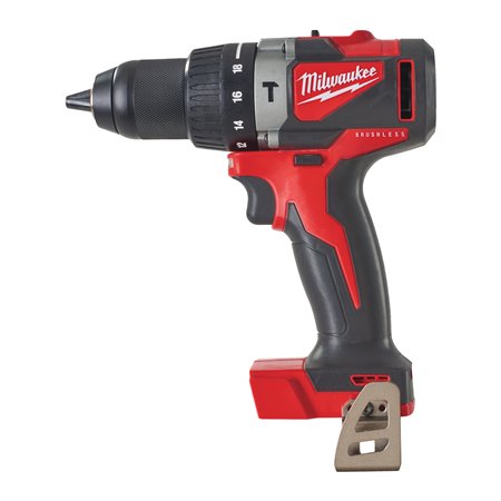 Taladro percutor sin escobillas M18™, 2 velocidades, par máximo 82Nm, portabrocas metálico 13mm. Se suministra en versión cero, 