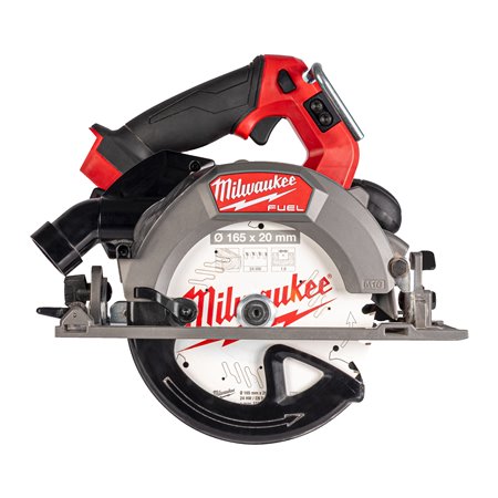 Sierra circular para madera M18 FUEL™, diámetro del disco 165mm, máxima profundidad de corte 66mm, 6000rpm. Se suministra en ver