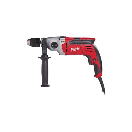Taladro percutor de 850W, 2 velocidades, AVS, Softgrip, portabrocas automático de 1,5-13mm, par máximo 56Nm. Se suministra en ki