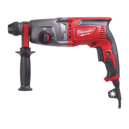 Martillo rotativo de 800W, 2 modos, capacidad máxima 26mm, SDS-Plus, 2,4J de energía de impacto, 0-4500bpm, 0-1500rpm. Se sumini