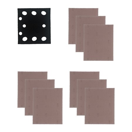 Juego lijas MALLA y base de lijado 115x107mm - 10uds