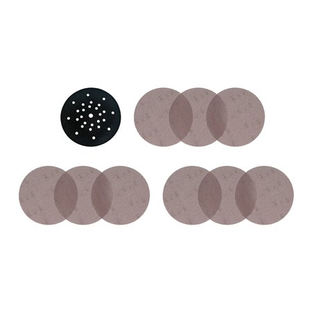 Juego discos MALLA y base de lijado 225mm - 10uds