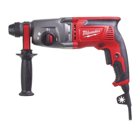Martillo combinado de 800W, capacidad máxima 26mm, SDS-Plus, 2,4J de energía de impacto, 0-4500bpm, 0-1500rpm. Se suministra en 