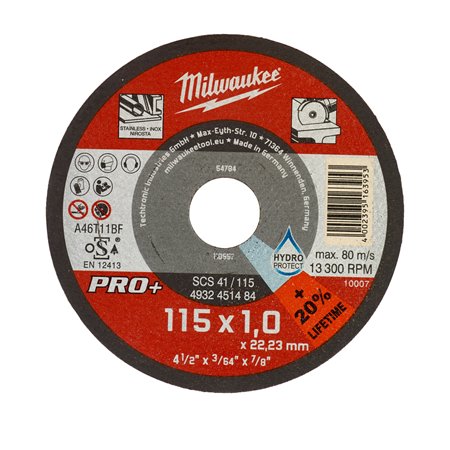 D.abrasivo PRO+ 1mm - SCS 41 / 115mm ( 50 Unidades ) MILWAUKEE Ref.4932451484