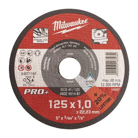 D.abrasivo PRO+ 1mm - SCS 41 / 125mm ( 50 Unidades ) MILWAUKEE Ref.4932451487