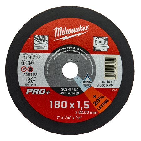 D.abrasivo PRO+ 1,5mm - SCS 41 / 180mm( 25 Unidades ) MILWAUKEE Ref.4932451489