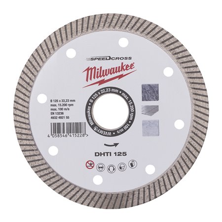 Disco diamante SPEEDCROSS Continuo - DHTi 125mm MILWAUKEE Ref.4932492155