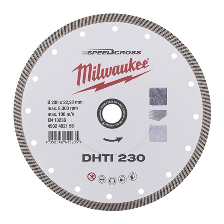 Disco diamante SPEEDCROSS Continuo - DHTi 230mm MILWAUKEE Ref.4932492156