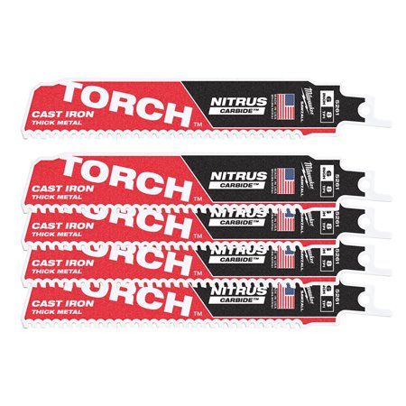 Hoja Sable THE TORCH™ NITRUS Carbide 150mm 8Tpi - 5uds