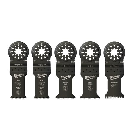 Juego de 5 cuchillas para metal y madera en blíster MILWAUKEE Ref.48906115