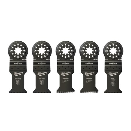 Juego de 5 cuchillas para madera en blíster MILWAUKEE Ref.48906114