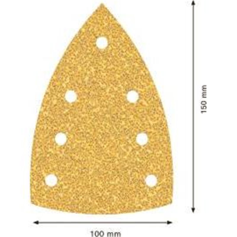 Papel de lija EXPERT C470 con 7 orificios para multilijadoras de 100 x 150 mm, G 40 10 unidades 2608901114
