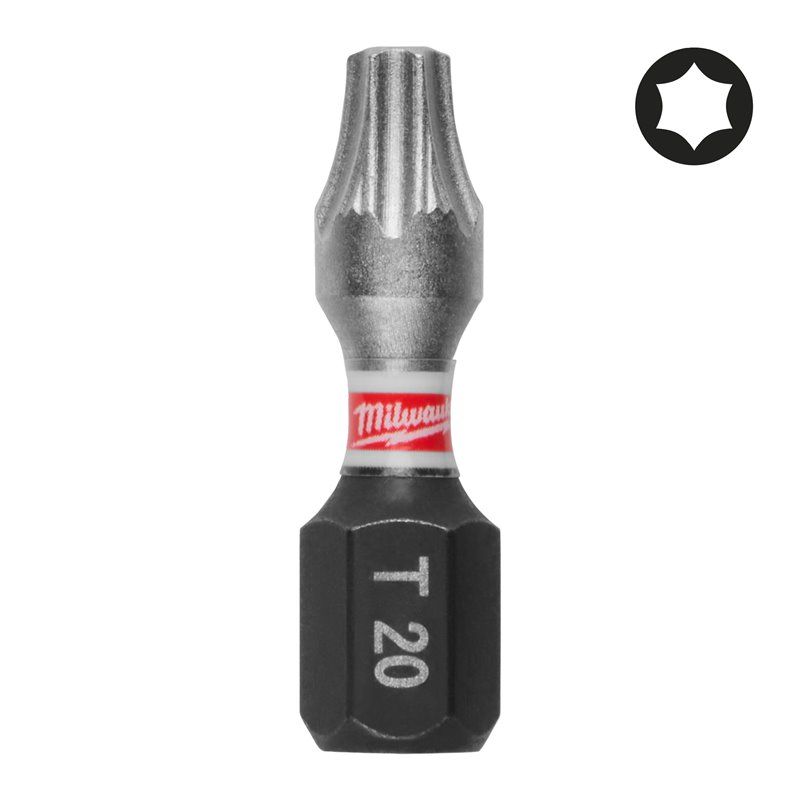 Punta Shockwave Tx20 x25mm - 3uds MILWAUKEE Ref.4932500363