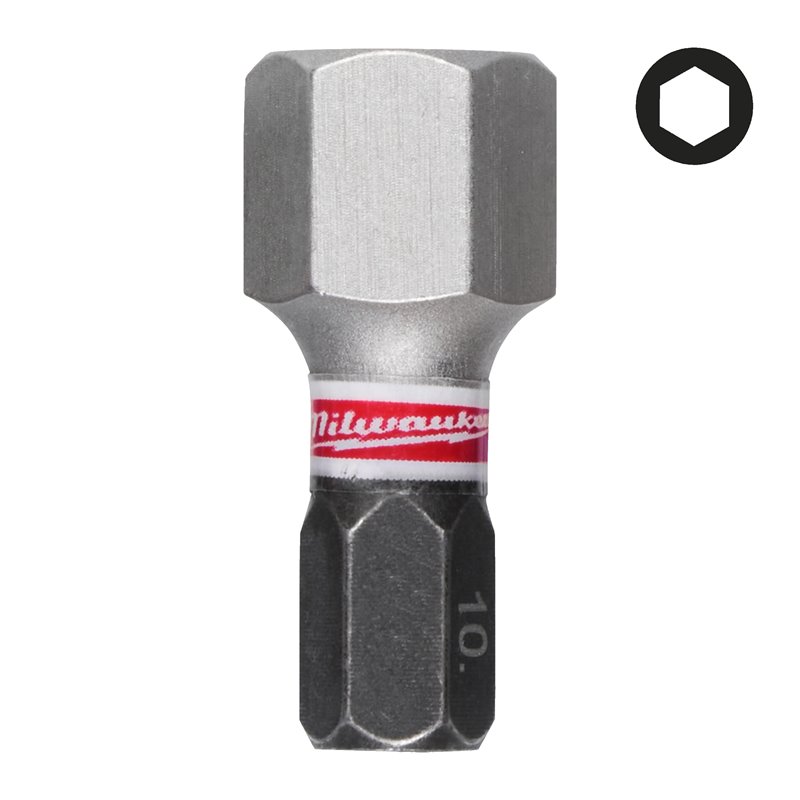 Punta Shockwave Hex 10 x25mm - 3uds MILWAUKEE Ref.4932500384