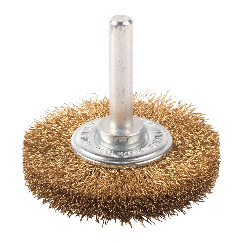 Cepillo Alambre circular ondulado 6mm 50x10 latón 0,2mm - 3uds MILWAUKEE Ref.4932501709