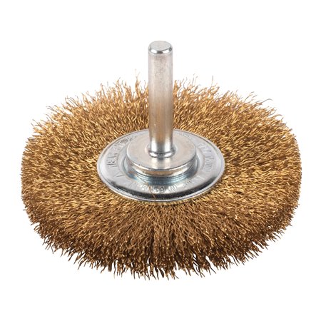 Cepillo Alambre circular ondulado 6mm 70x12 latón 0,2mm - 3uds MILWAUKEE Ref.4932501710