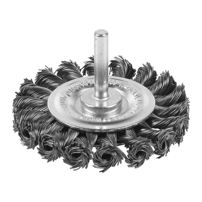 Cepillo Alambre circular trenzado 6mm 75x12 acero 0,5mm - 3uds MILWAUKEE Ref.4932501728