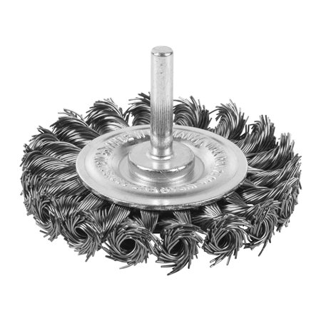 Cepillo Alambre circular trenzado 6mm 75x12 acero INOX. 0,5mm - 3uds MILWAUKEE Ref.4932501729