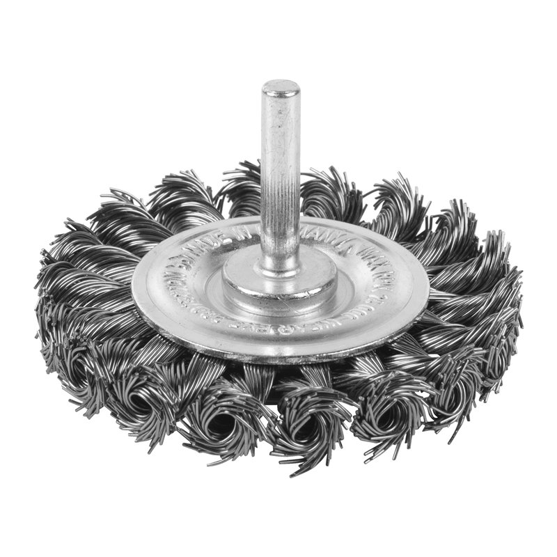 Cepillo Alambre circular trenzado 6mm 75x12 acero INOX. 0,5mm - 3uds MILWAUKEE Ref.4932501729
