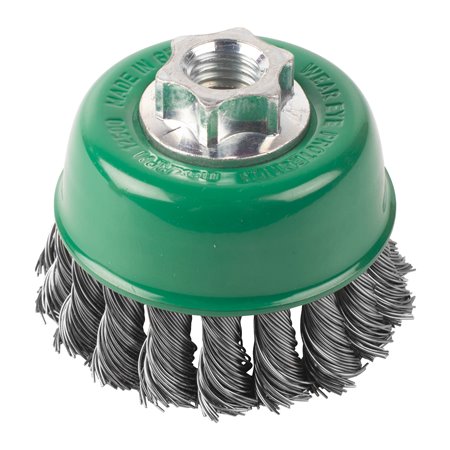 Cepillo Alambre de copa trenzado M14 65x18 acero INOX. 0,5mm MILWAUKEE Ref.4932501736