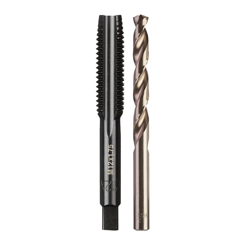 Juego de macho de roscar M12x1,75mm y broca de 10,2mm MILWAUKEE Ref.4932500640