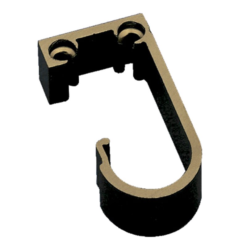 Soporte tubo armario AMIG Mod. 5 Aluminio Bronceado Ø16 mm Lateral Redondo