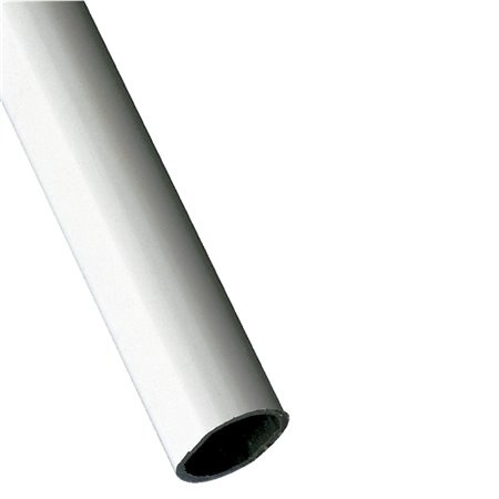 Tubo armario AMIG Mod. 1 Aluminio Blanco 20 x 18 x 1.5 mm 2 metros granel Semicircular