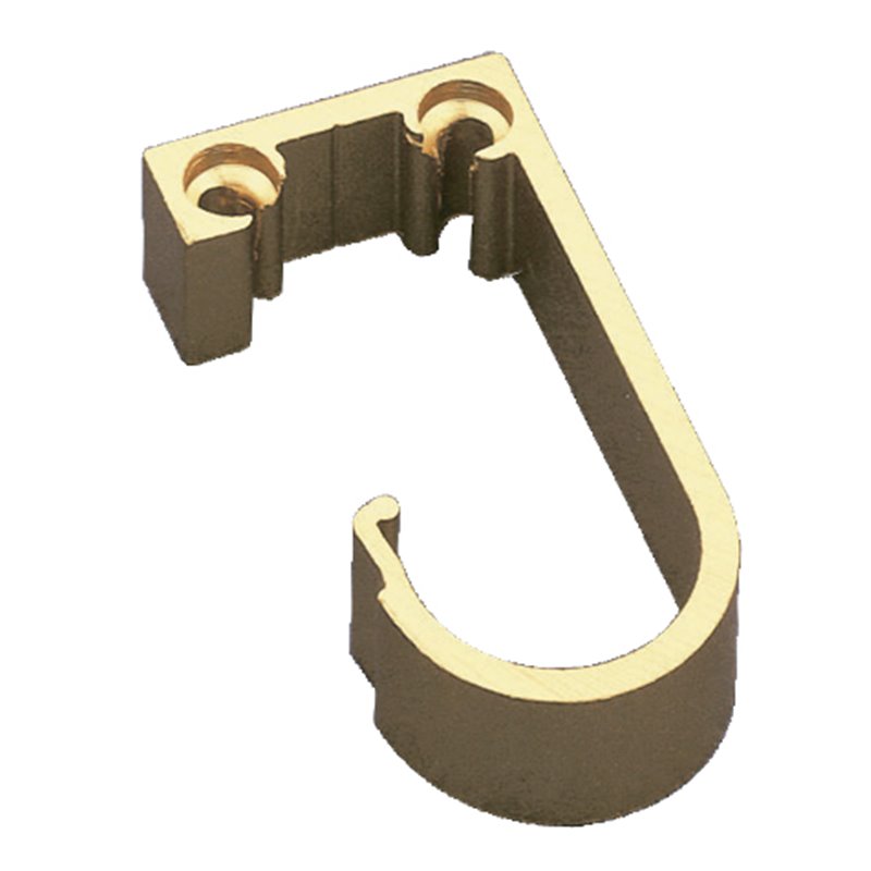 Soporte tubo armario AMIG Mod. 5 Aluminio Oro Ø12 mm Lateral Redondo - Ref. 1698