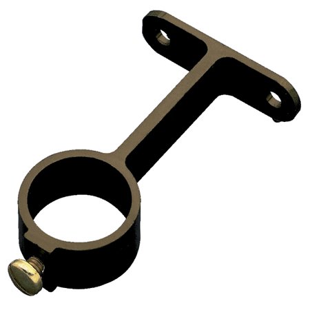 Soporte tubo armario AMIG Mod. 3 Aluminio Bronceado Ø12 mm Central Redondo