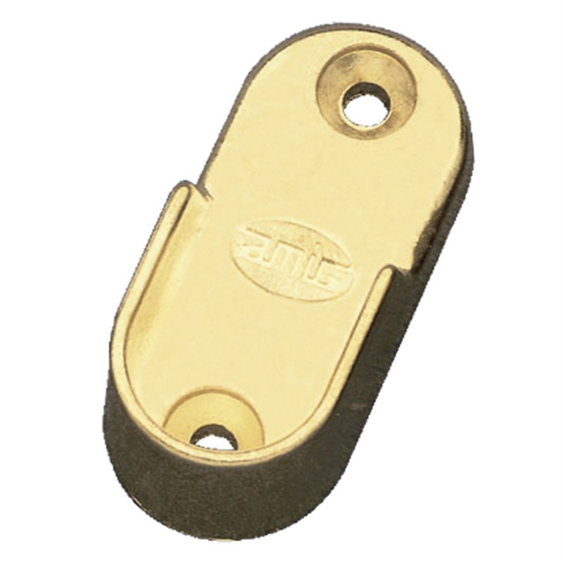 Soporte tubo armario AMIG Mod. 7 Zamak Oro 30 x 15 x 45 mm Lateral Ovalado - Ref. 2155
