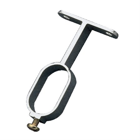 Soporte tubo armario AMIG Mod. 8 Aluminio Plata 30 x 15 x 66 mm Lateral Ovalado - Ref. 2159