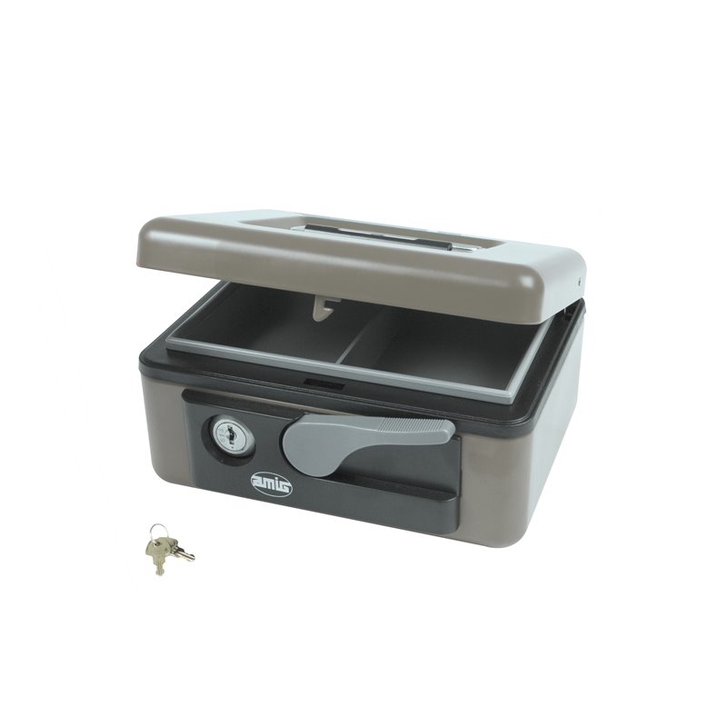 Caja caudales AMIG Mod. 2500 Acero Gris 165 x 125 x 80 mm