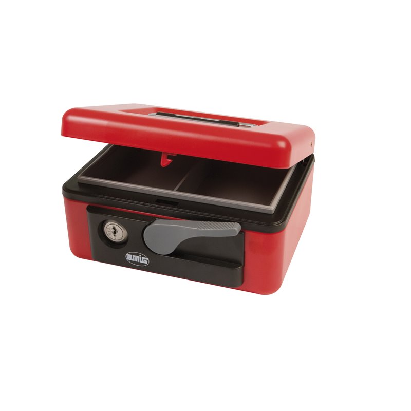 Caja caudales AMIG Mod. 2500 Acero Rojo 165 x 125 x 80 mm