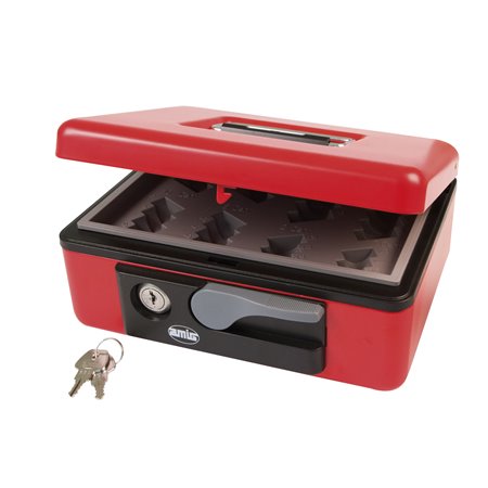 Caja caudales AMIG Mod. 2500 Acero Rojo 197 x 154 x 80 mm