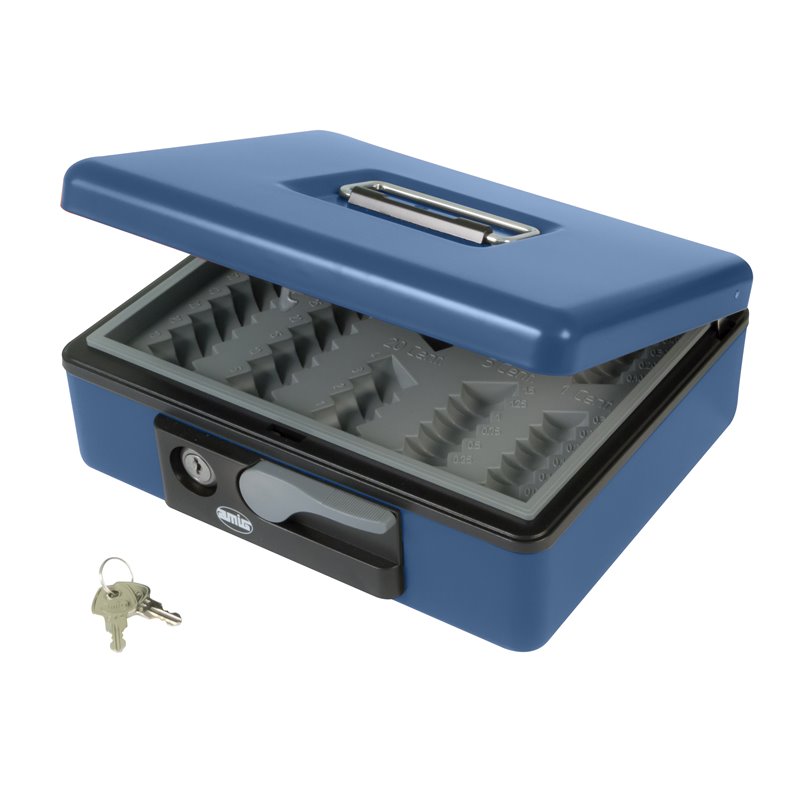 Caja caudales AMIG Mod. 2500 Acero Azul 230 x 185 x 80 mm