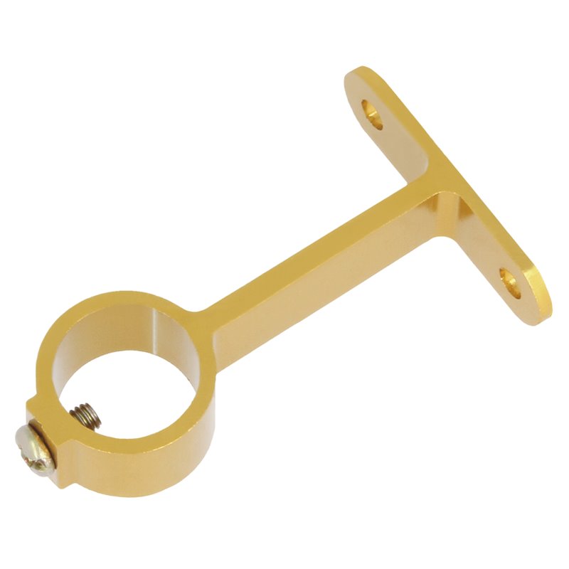 Soporte tubo armario AMIG Mod. 3 Aluminio Oro Ø16 mm Central Redondo - Ref. 3066