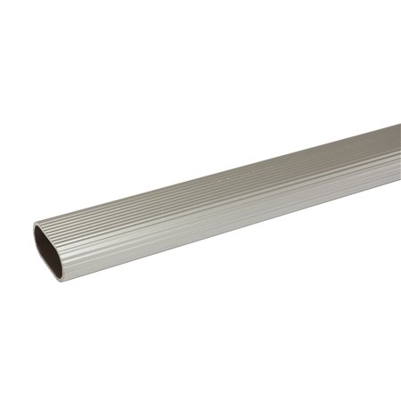 Tubo armario ovalado estriado AMIG Mod. 1 Aluminio Plata 30 X 15 X 1.4 MM 4 metros granel Ovalado