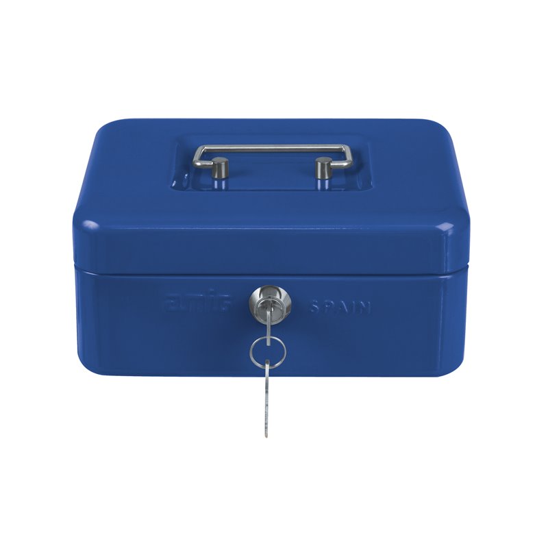Caja caudales AMIG Mod. 2153 Acero Azul 150 x 110 x 70 mm