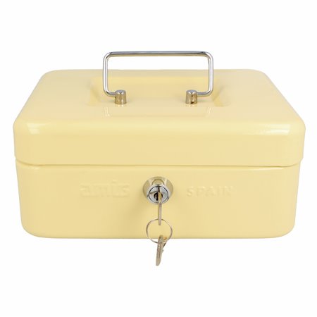 Caja caudales AMIG Mod. 2153 Acero Marfil 200 x 160 x 90 mm