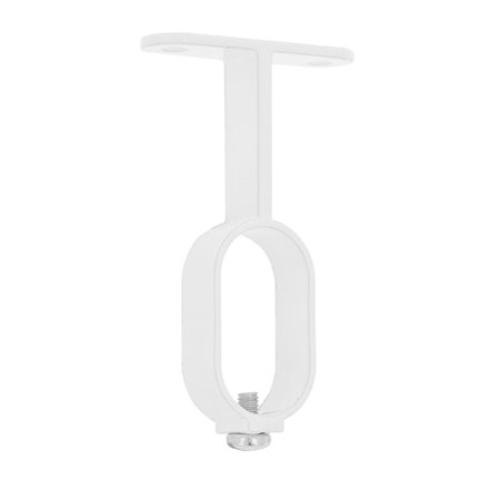 Soporte tubo armario AMIG Mod. 8 Aluminio Blanco 30 x 15 x 66 mm Lateral Ovalado - Ref. 3420
