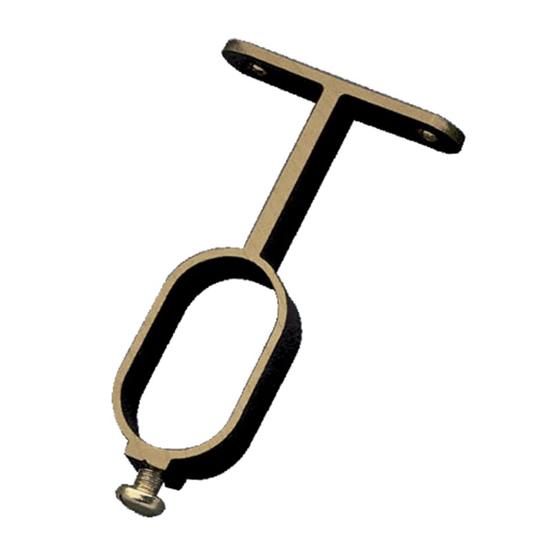 Soporte tubo armario AMIG Mod. 8 Aluminio Bronceado 30 x 15 x 66 mm Lateral Ovalado - Ref. 3421