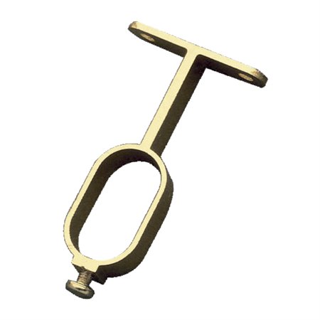 Soporte tubo armario AMIG Mod. 8 Aluminio Oro 30 x 15 x 66 mm Lateral Ovalado - Ref. 3422