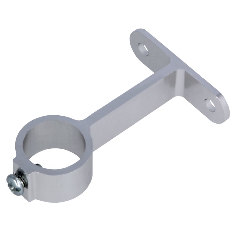 Soporte tubo armario AMIG Mod. 3 Aluminio Plata Ø16 mm Central Redondo - Ref. 3743