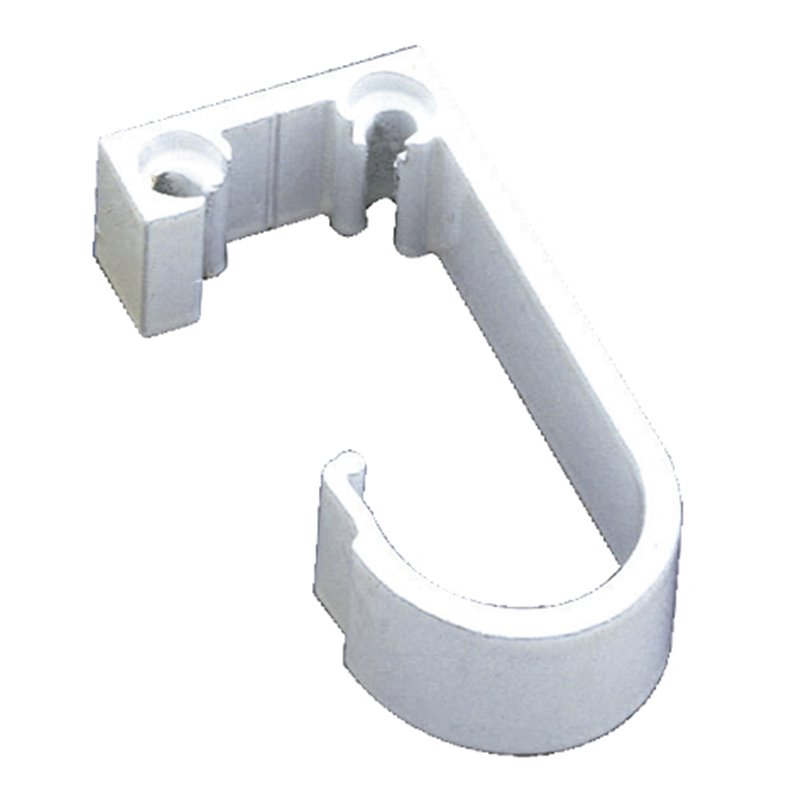Soporte tubo armario AMIG Mod. 6 Aluminio Plata Ø20 mm Lateral Redondo - Ref. 3747