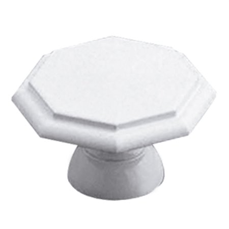 Pomo octogonal AMIG Mod. 62 Zamak Blanco Ø35 X 22 MM