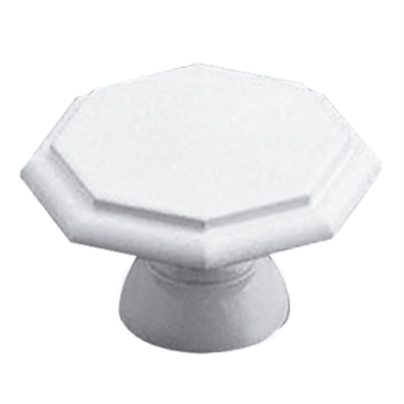 Pomo octogonal AMIG Mod. 62 Zamak Blanco Ø35 X 22 MM
